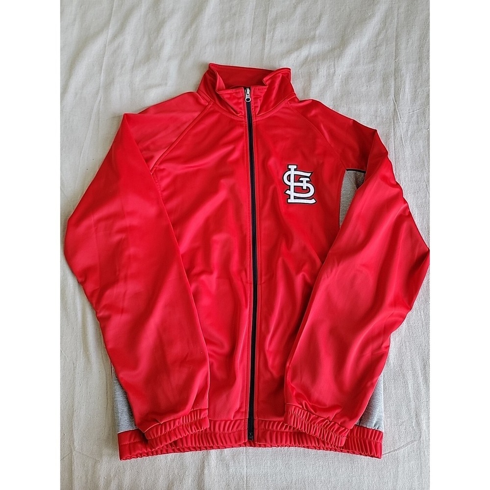 GIII St. Louis Cardinals Track Jacket Mens Small Red MLB Full Zip Carl Banks